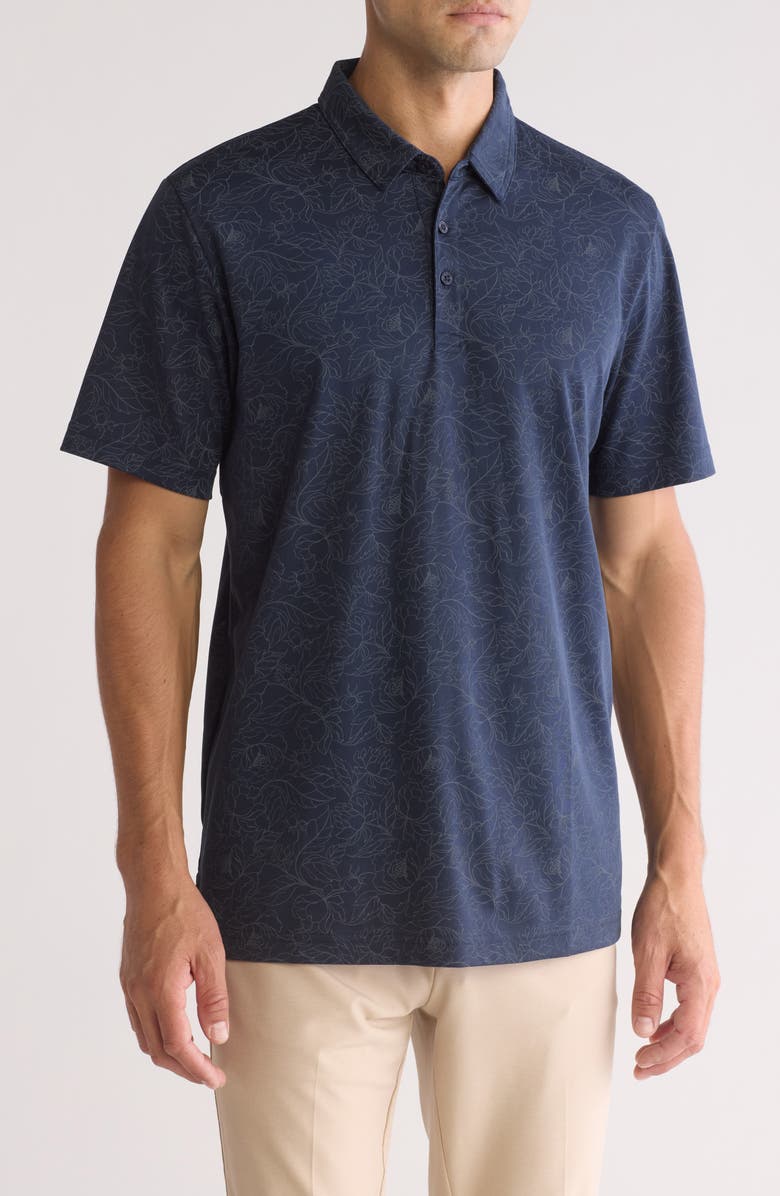 TravisMathew Monstera Leaf Polo, Main, color,