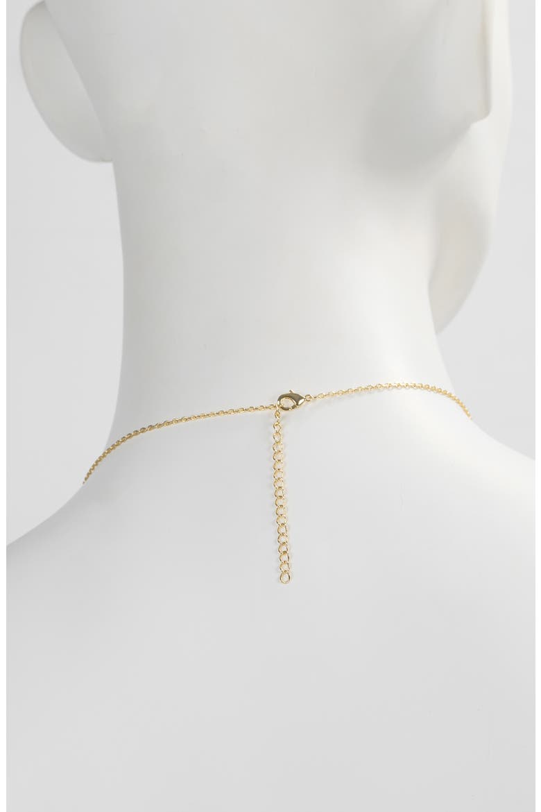Simulated Pearl Cross Pendant Necklace, Alternate, color, GOLD