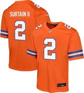 Nike Youth Nike Patrick Surtain II Orange Denver Broncos Mile High Collection 1977 Throwback Game Jersey