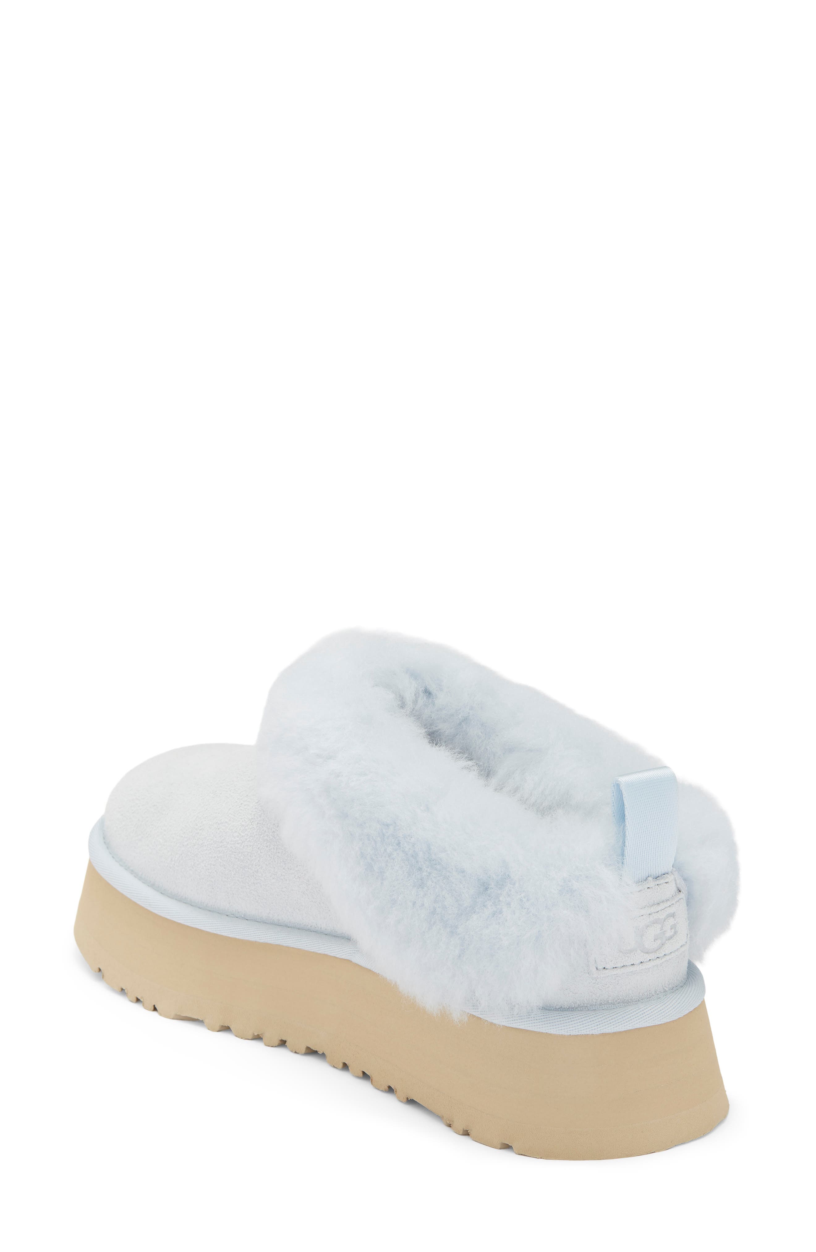 Tazzelle Genuine Shearling Collar Slipper, Alternate, color, SKY BLUE