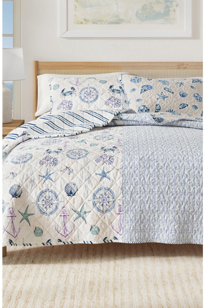 Nautical Theme Quilt Set, Alternate, color, NAUTICAL MOTIF