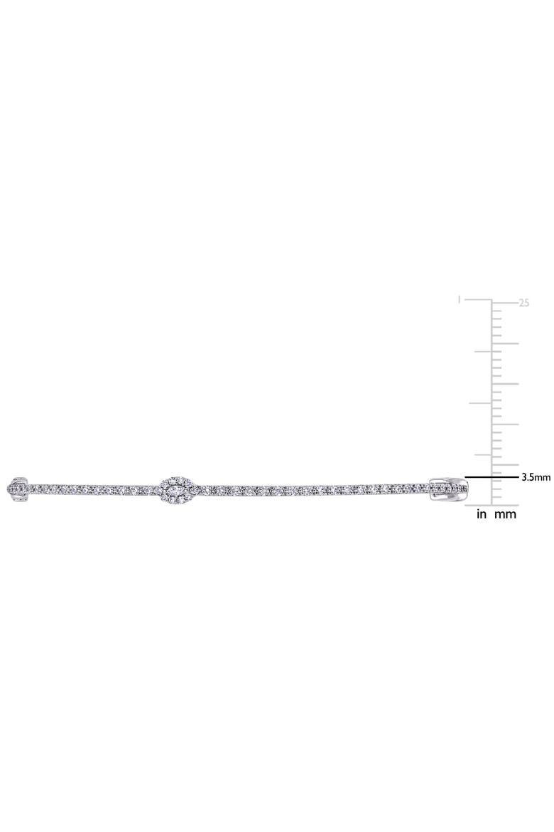 Diamond Station Bangle 14k White Gold, Alternate, color, White Gold