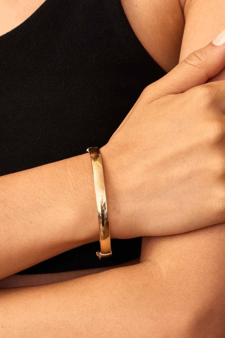 14K Gold The One Bold Bangle, Alternate, color, Yellow Gold