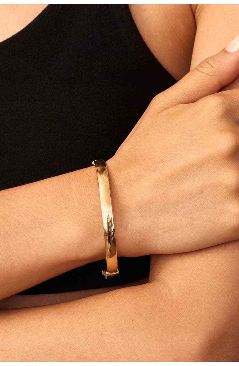 Oradina 14K Gold The One Bold Bangle, Alternate, color, Yellow Gold