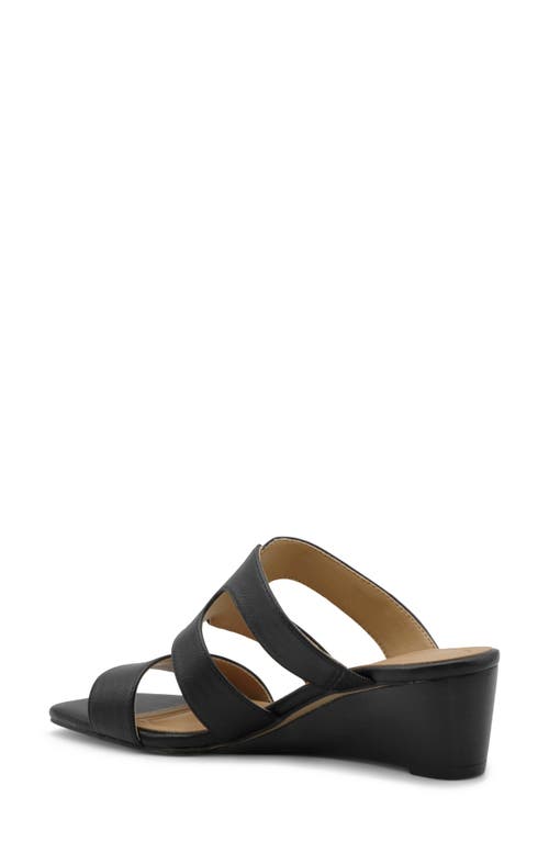 Adrienne Vittadini Adoring Wedge Slide Sandal In Black