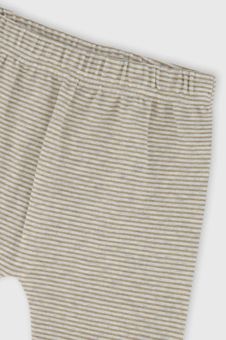Organic Cotton Cozy Striped Pants and Long Sleeve Top Set, Alternate, color, Brown and White Stripes