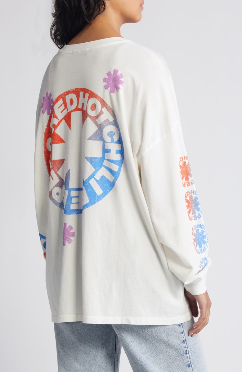 Daydreamer Red Hot Chili Peppers Asterisk Long Sleeve Cotton Graphic T-Shirt, Alternate, color, 