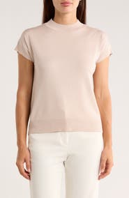 T Tahari Short Sleeve Crew Sweater