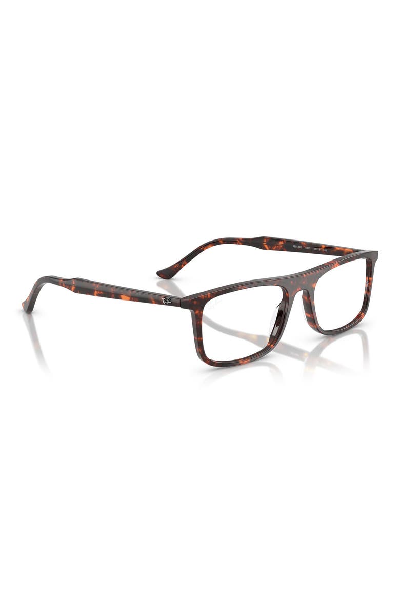53mm Rectangular Optical Glasses, Alternate, color, RED HAVANA