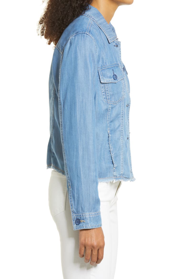 O'lei Chambray Jacket, Alternate, color, MED INDIGO WASH