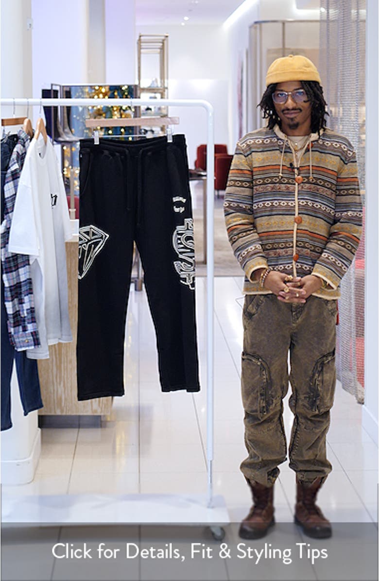 Dual Graphic Cotton Sweatpants, sales video thumbnail