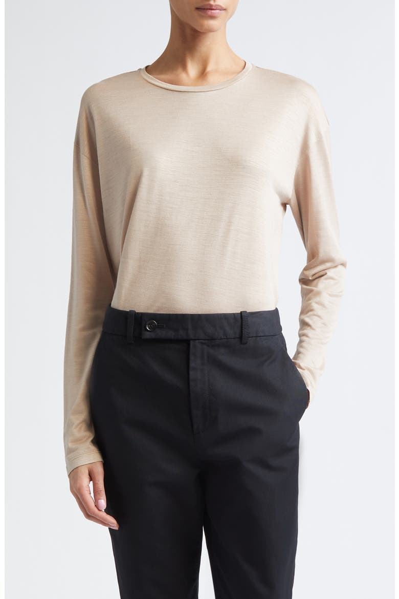 Myrtle Long Sleeve Modal & Cashmere T-Shirt, Main, color, BLUSH