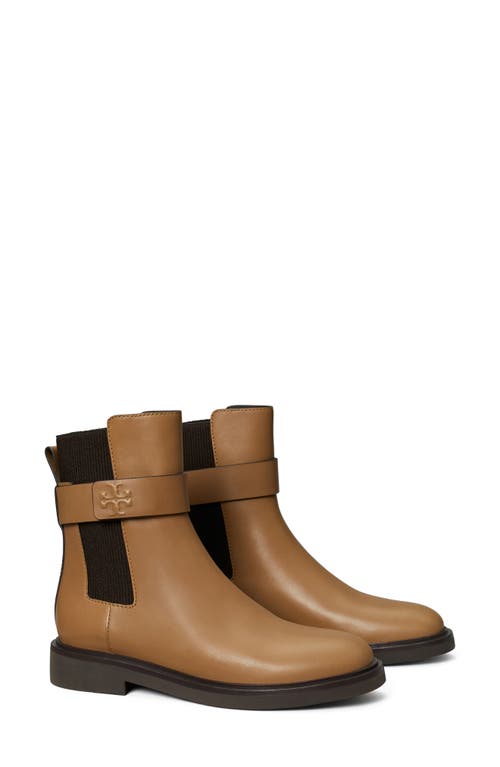 Tory Burch Double T Leather Chelsea Boot In Brown