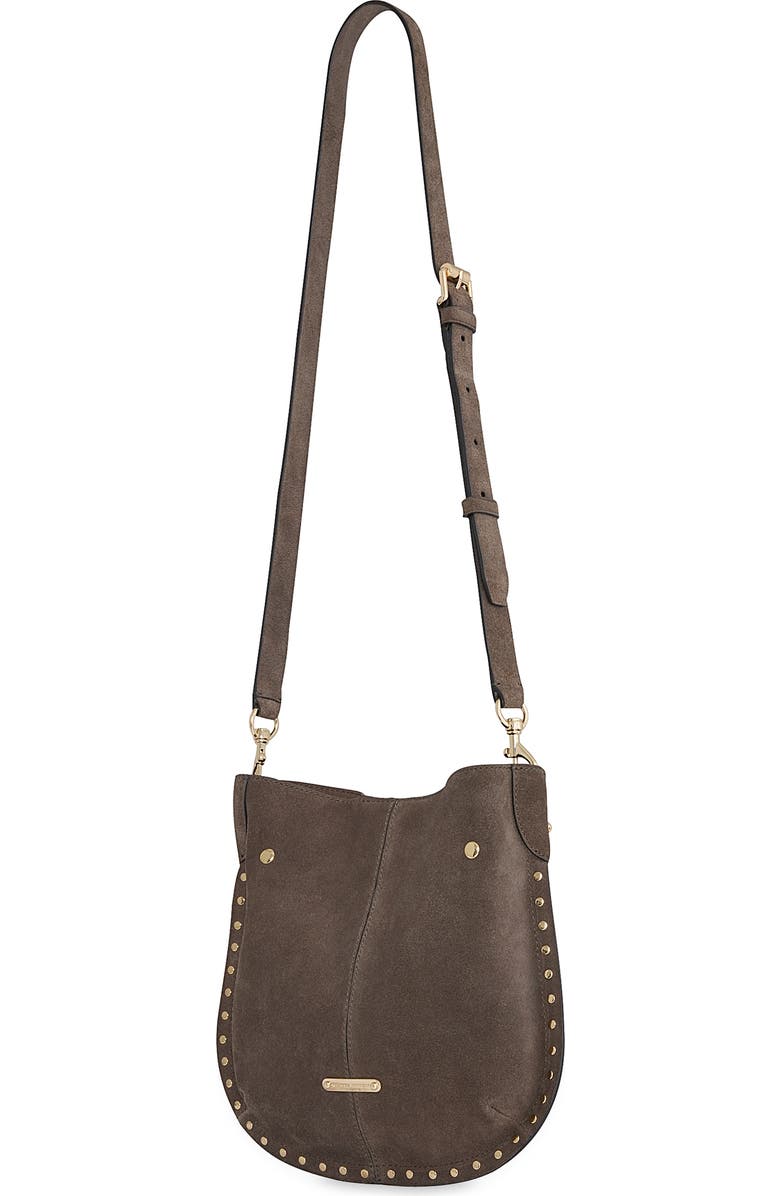 Rebecca Minkoff Darren Stud Crossbody Bag, Alternate, color, Porcini