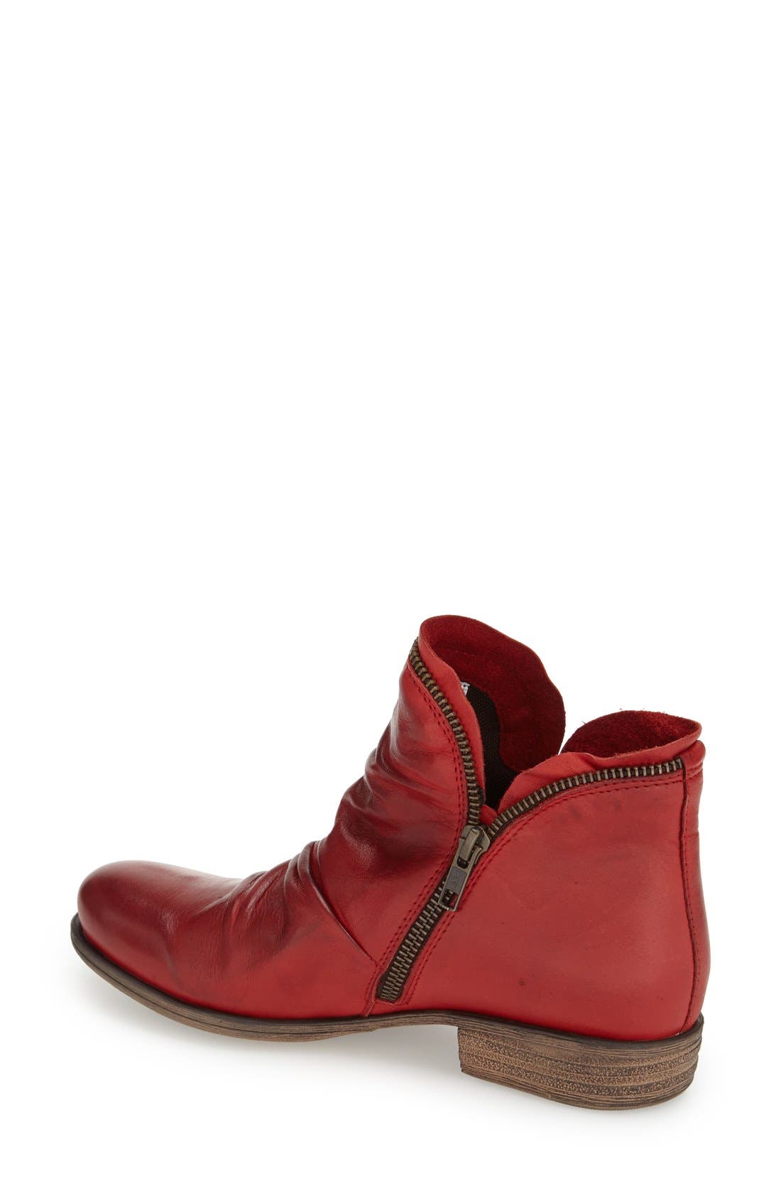 'Luna' Ankle Boot, Alternate, color, RED