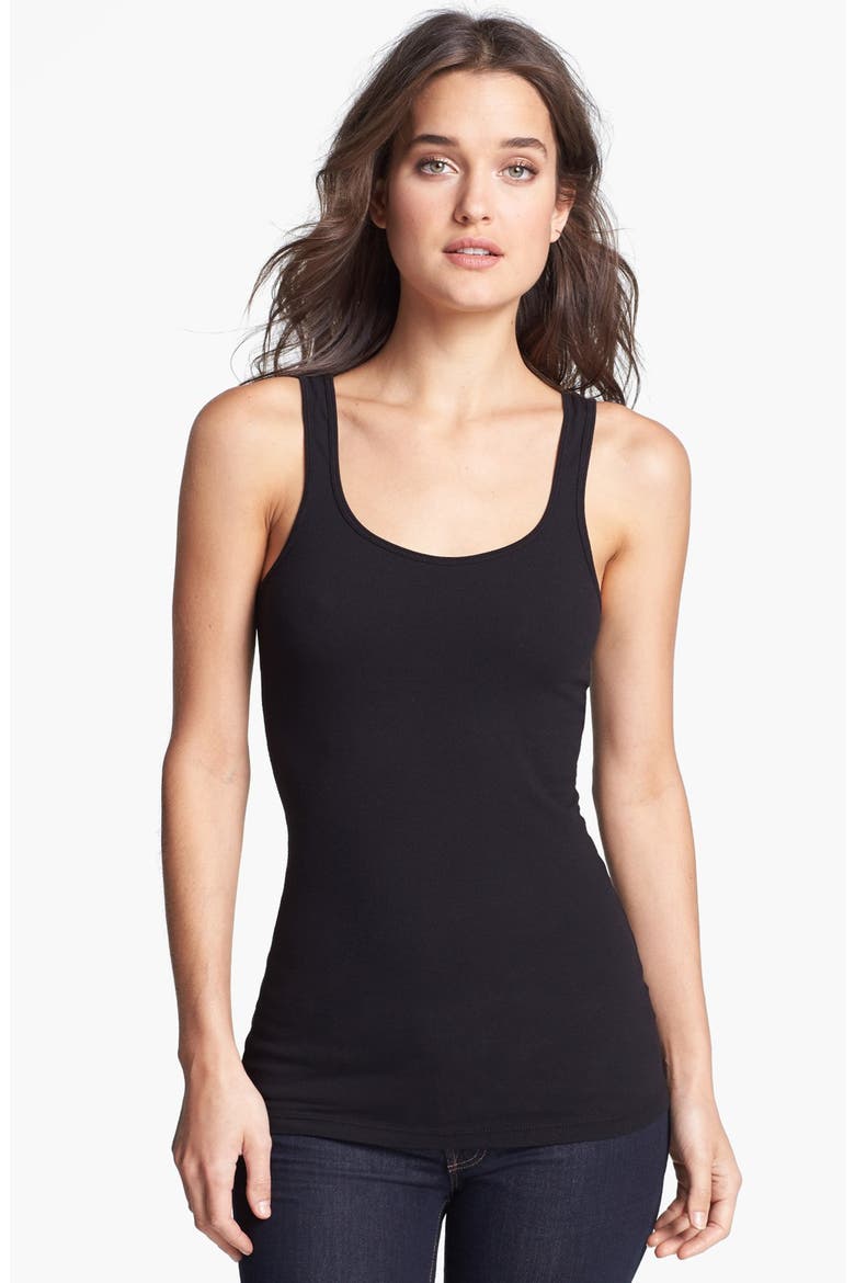 Long Jersey Tank, Main, color, BLACK