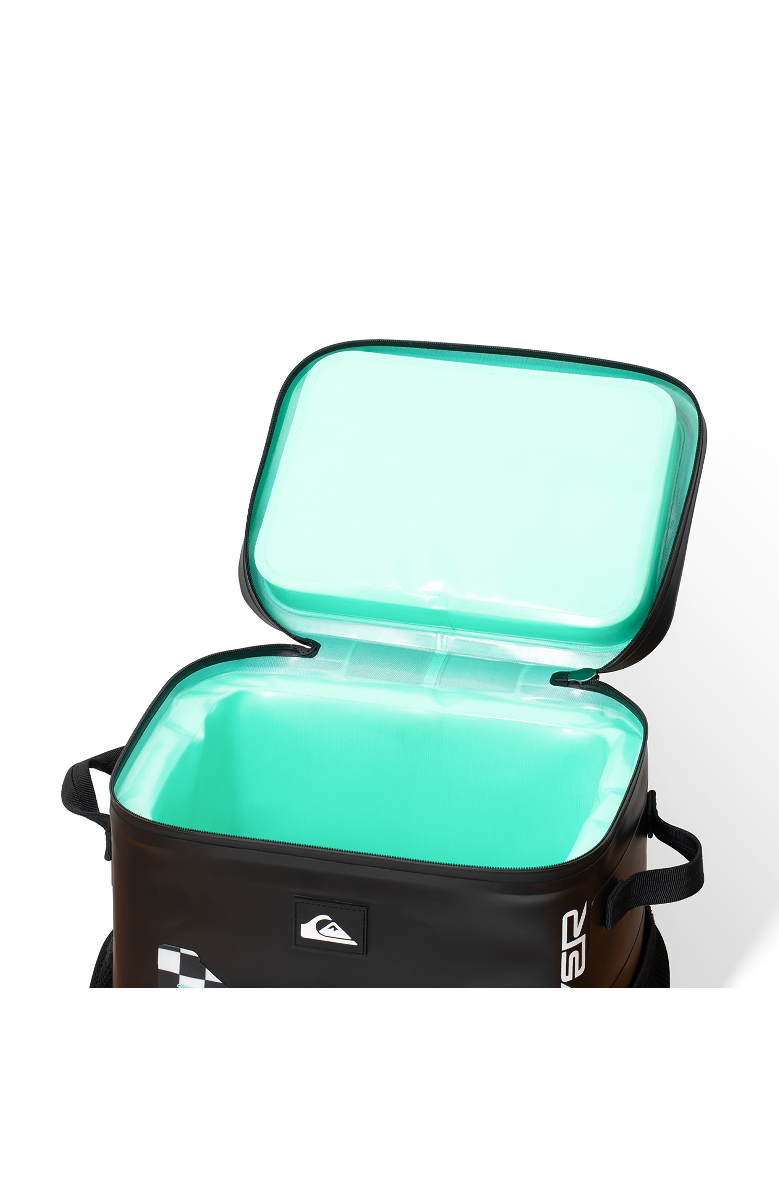 Quiksilver Shoreline 20L Multi-Layer Insulated Cooler Backpack with Bottle Opener, Alternate, color, Original Checkered