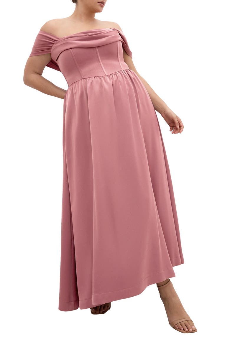 Angel Love Corset Maxi Dress, Main, color, ROSE