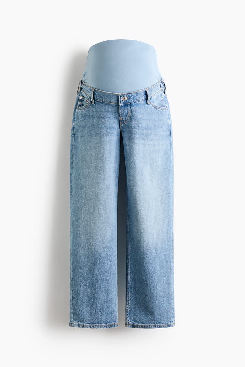 Mama Straight Ankle Jeans, Alternate, color, Light denim blue