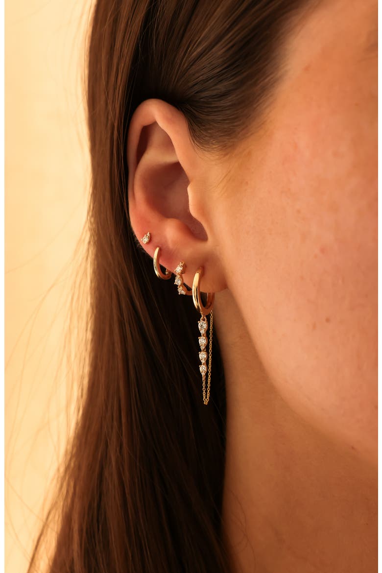 Sophia Ryan Diamond Teardrop Stud Earrings, Alternate, color, YELLOW GOLD