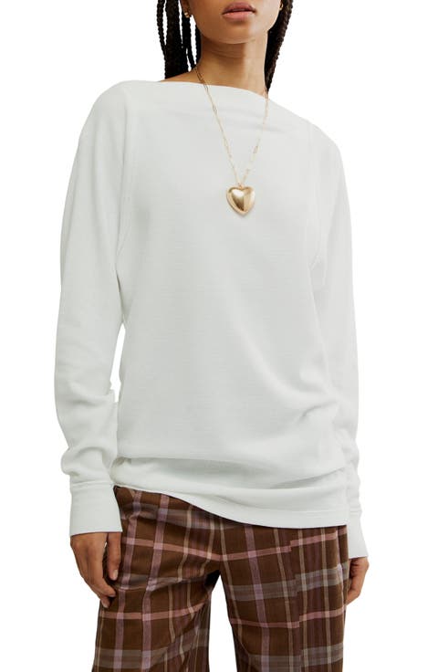Sammie Oversize Off the Shoulder Thermal Top