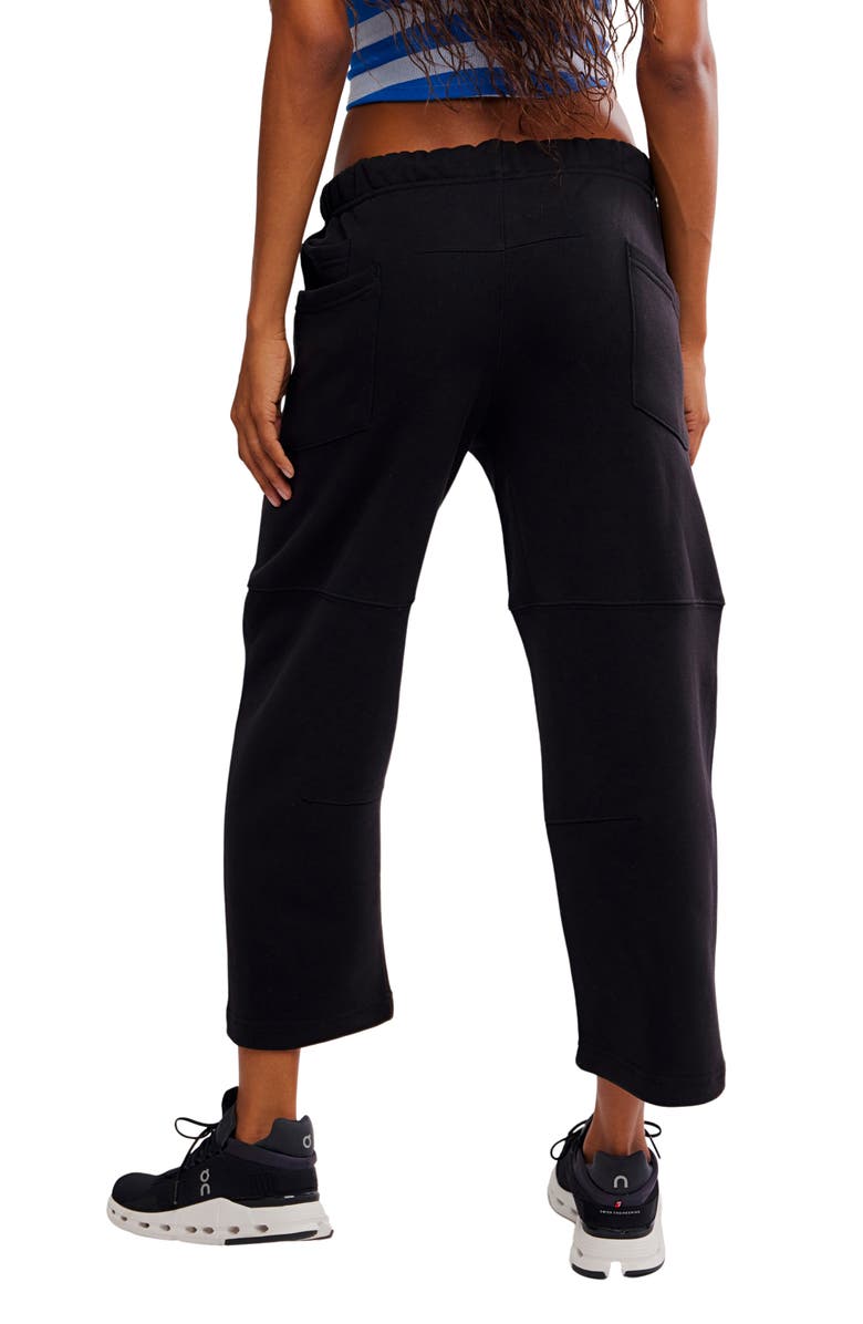Free People Top Score Cotton Pants, Alternate, color, Black
