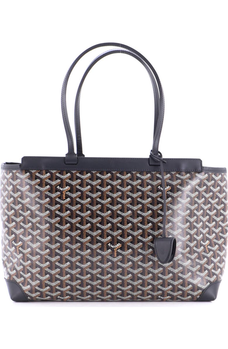 Pre-Owned Goyard Bellechasse Bag Coated Canvas PM, Main, color, Black