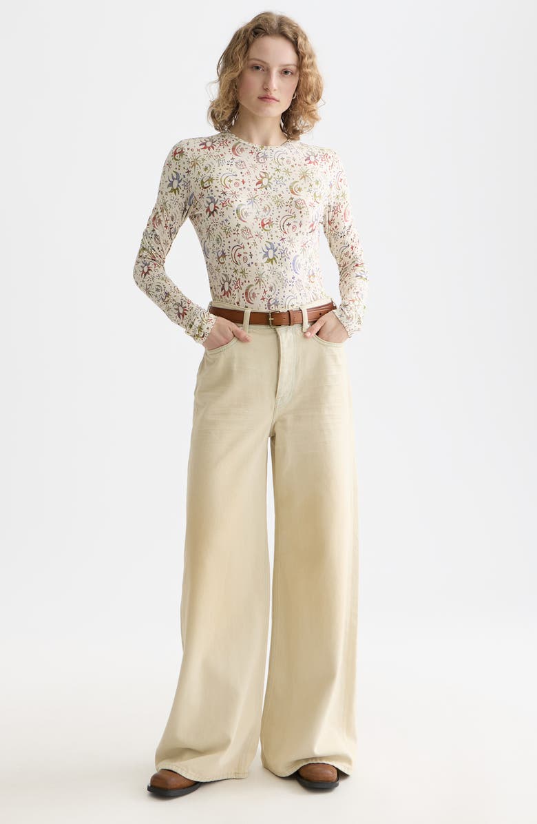 Scotch & Soda Print Long Sleeve T-Shirt, Alternate, color, Cosmic Sky Eggnog