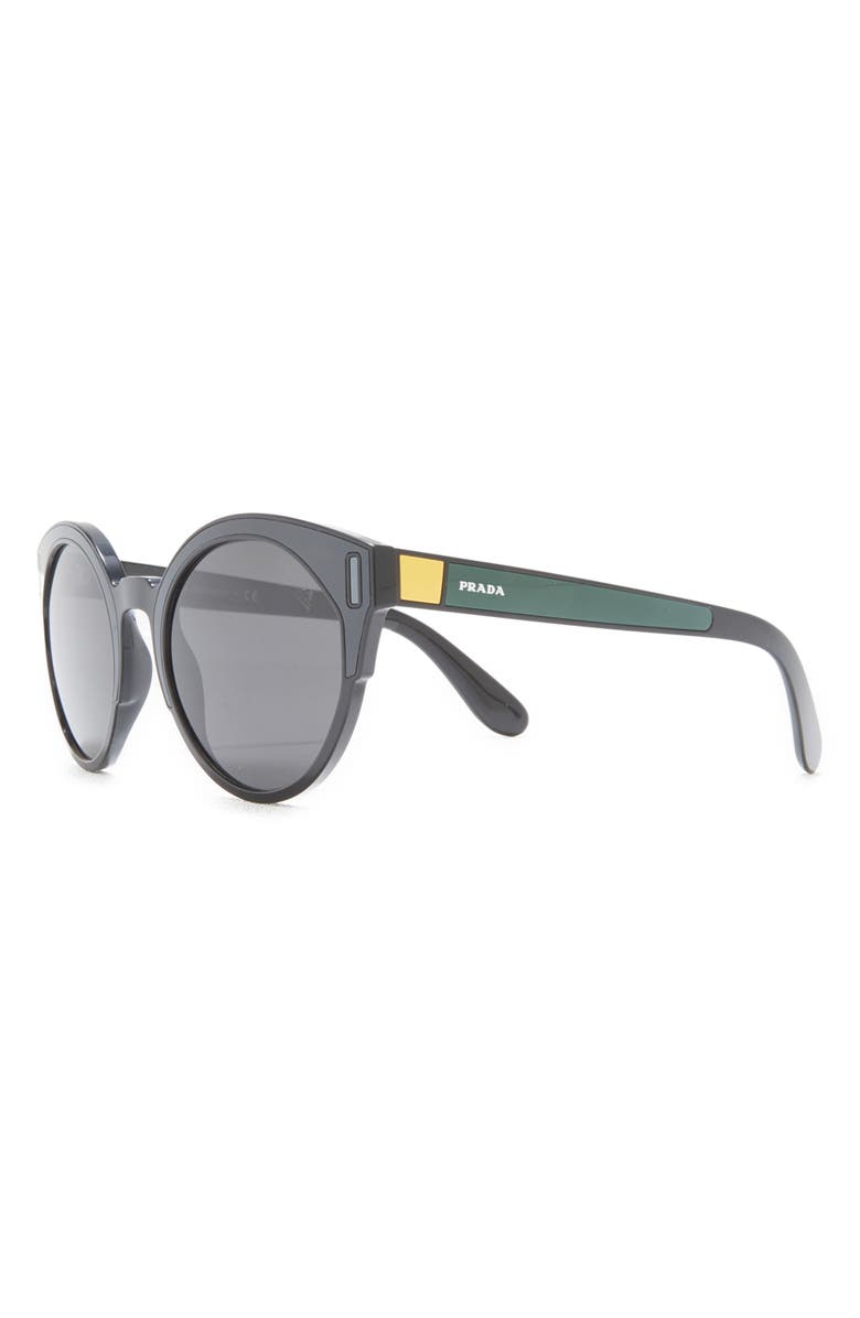 Prada 53mm Round Cat Eye Sunglasses, Alternate, color, 