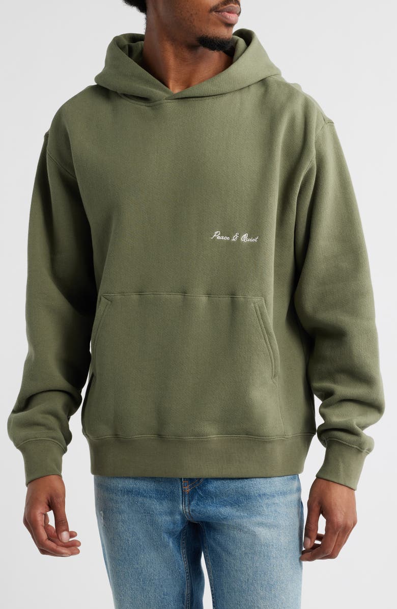 Museum of Peace & Quiet Wordmark Cotton Hoodie, Main, color, 