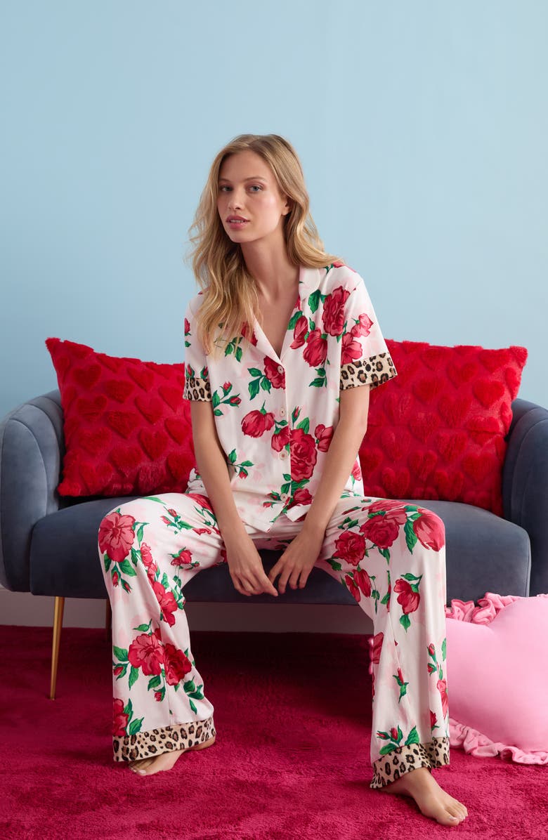 Room Service Pjs Print Pajamas, Alternate, color, Floral Print