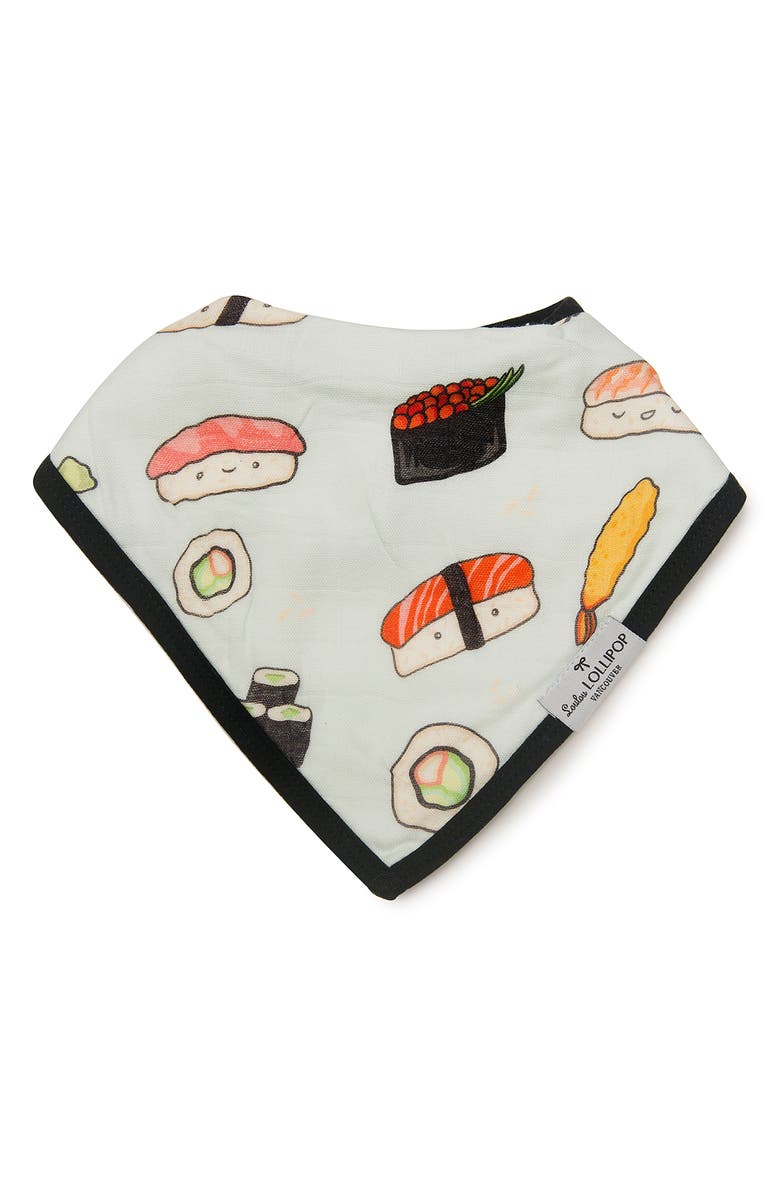 Loulou Lollipop Kawaii Food 2-Pack Bandana Bibs, Alternate, color,