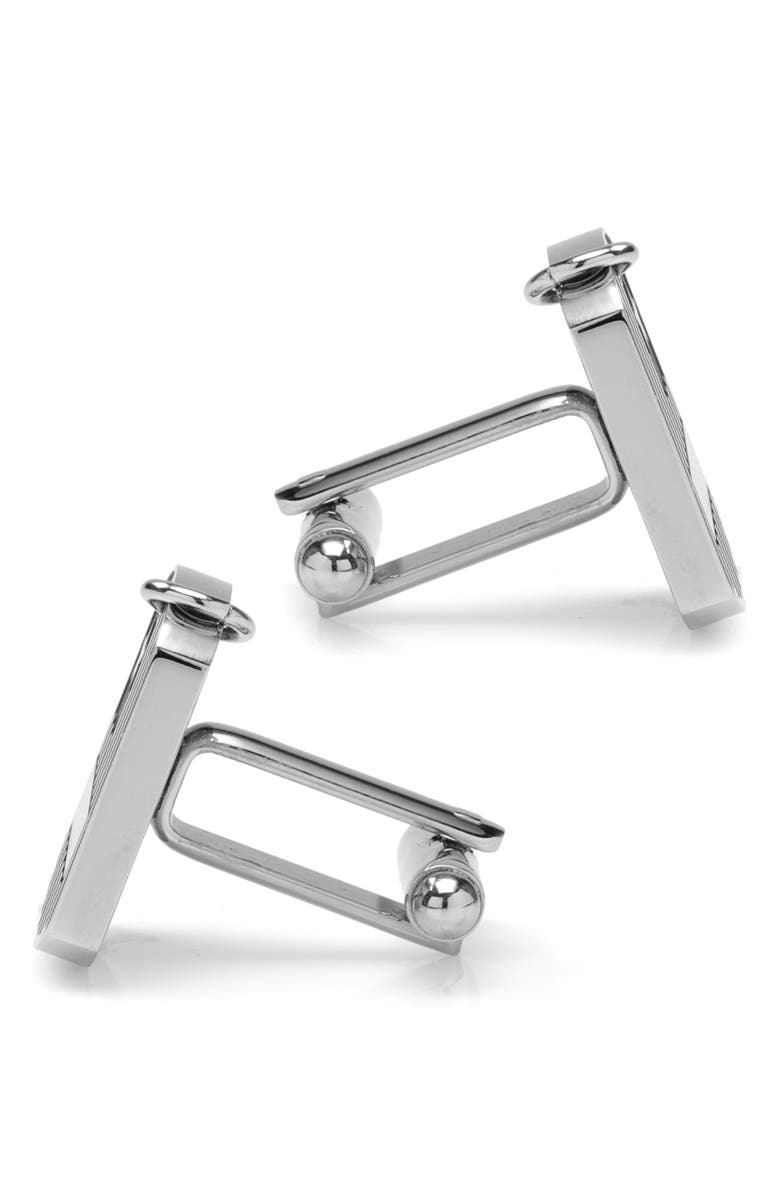 Cufflinks, Inc. Antiqued Silver Military Tag Cuff Links, Alternate, color, Silver