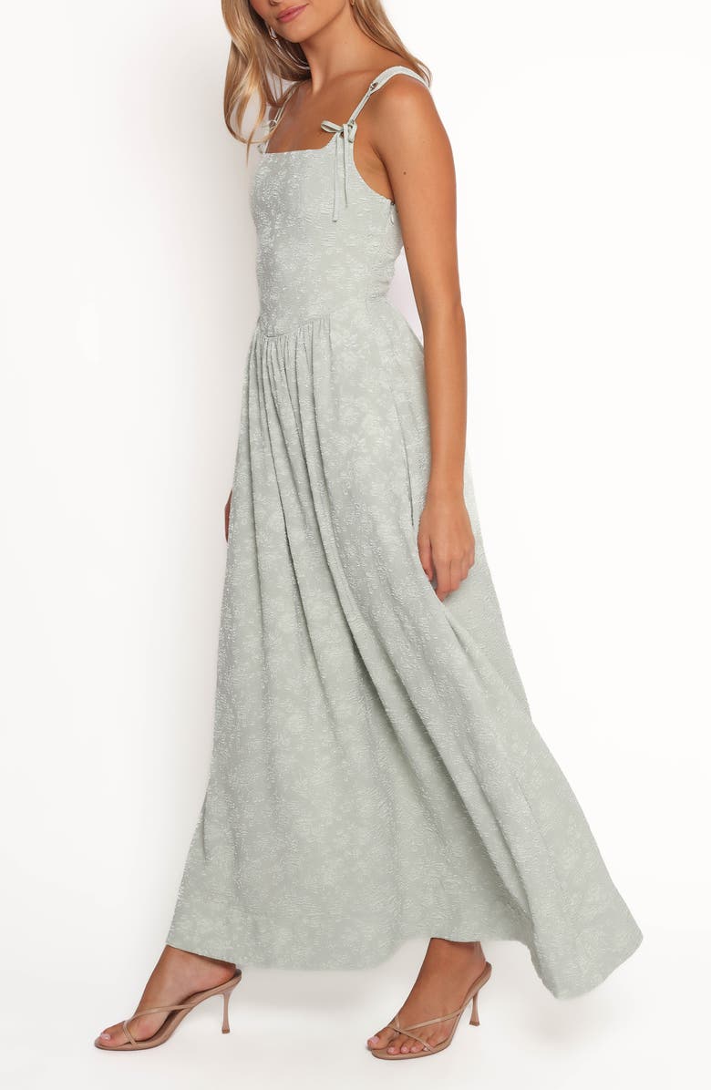 Petal & Pup Marcelline Jacquard Maxi Dress, Alternate, color, Sage