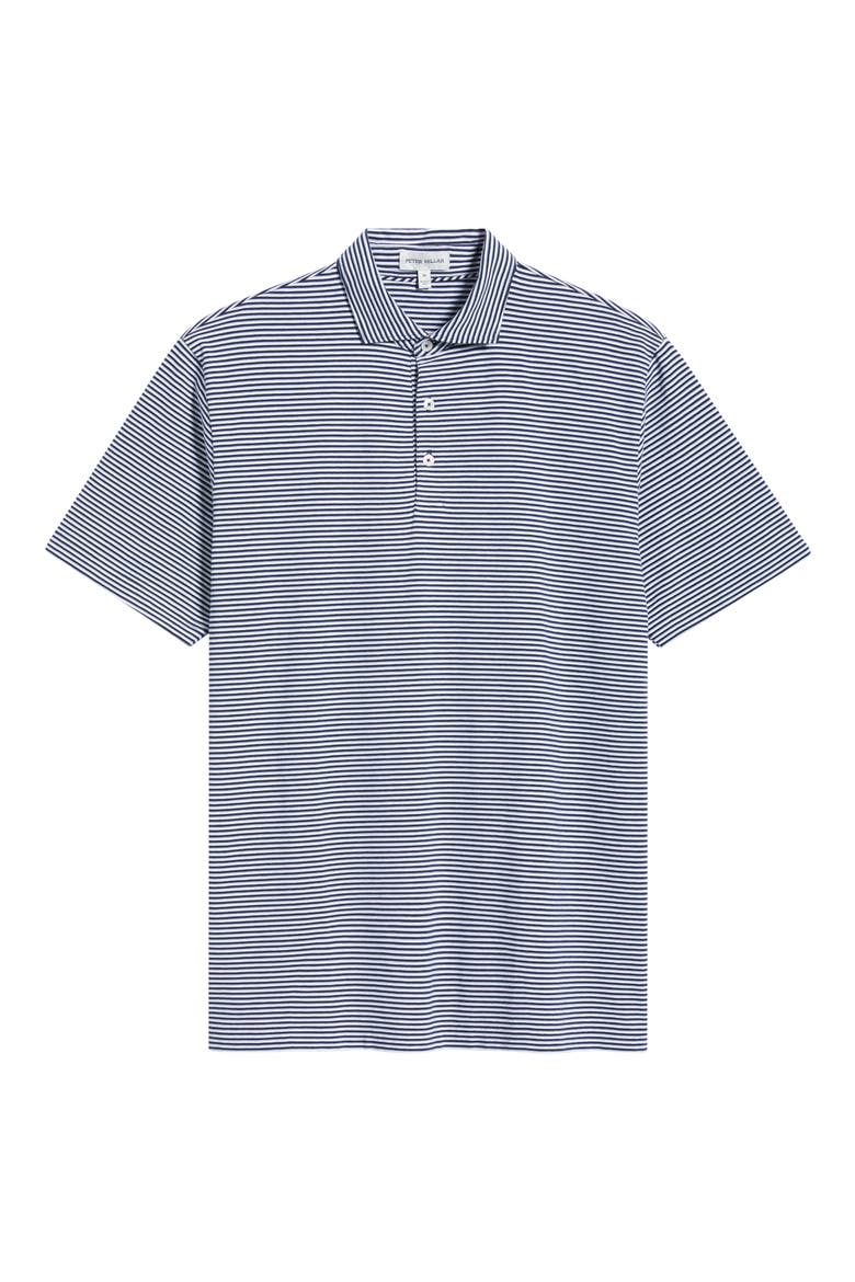 Crown Stripe Relaxed Fit Cotton Polo, Alternate, color, NAVY
