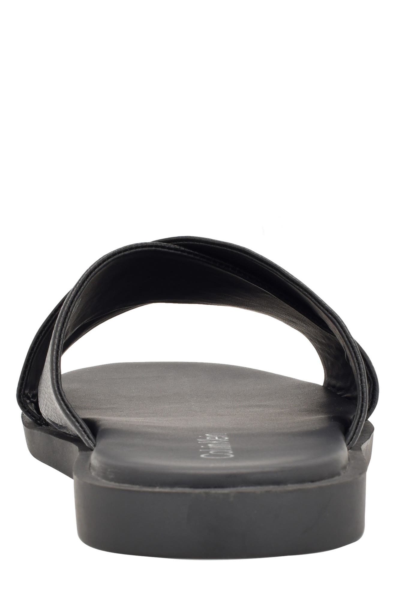 Calvin Klein Enrico Slide Sandal, Alternate, color, Black Tumbled