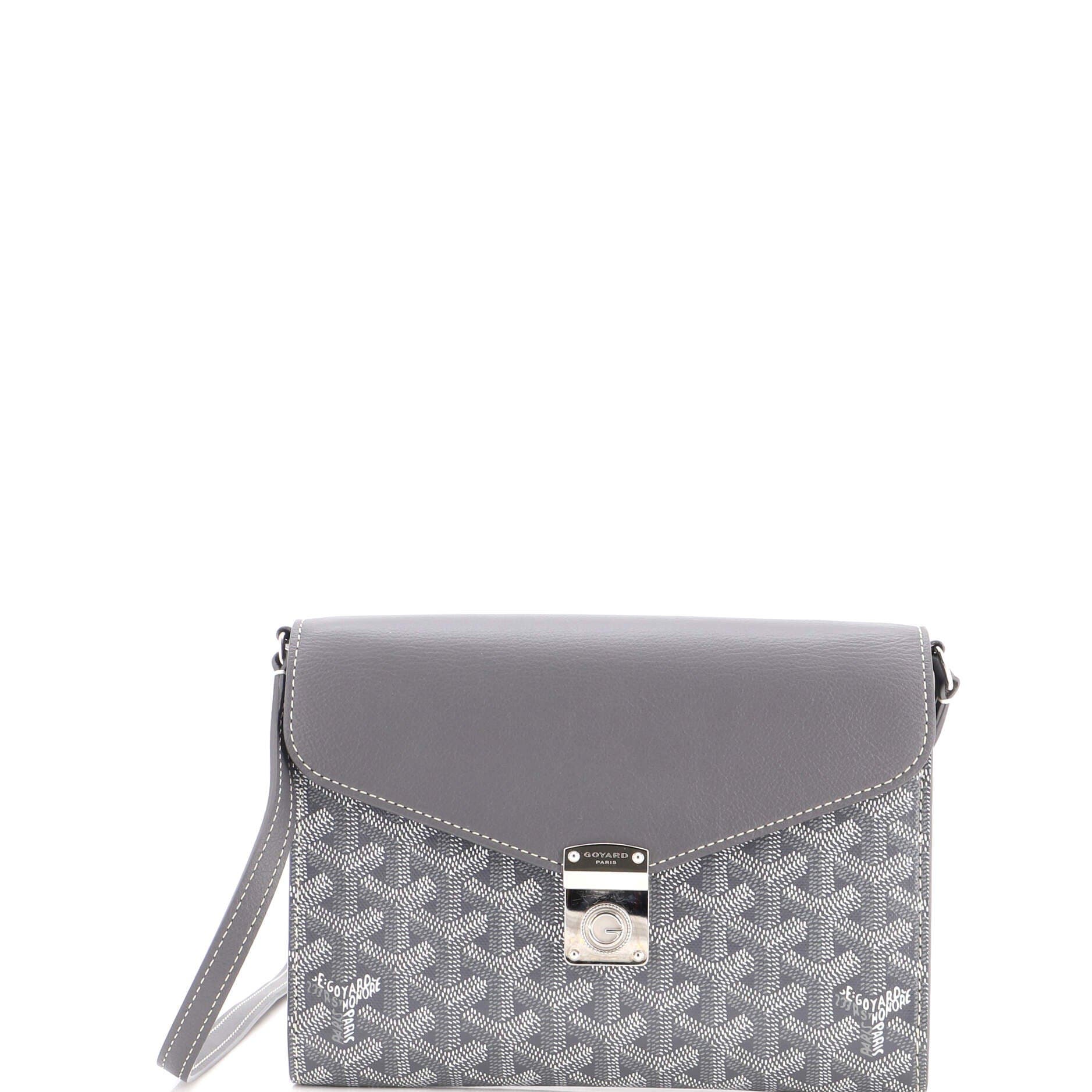 Chypre Wallet on Strap Coated Canvas with Leather, Main, color, Grey