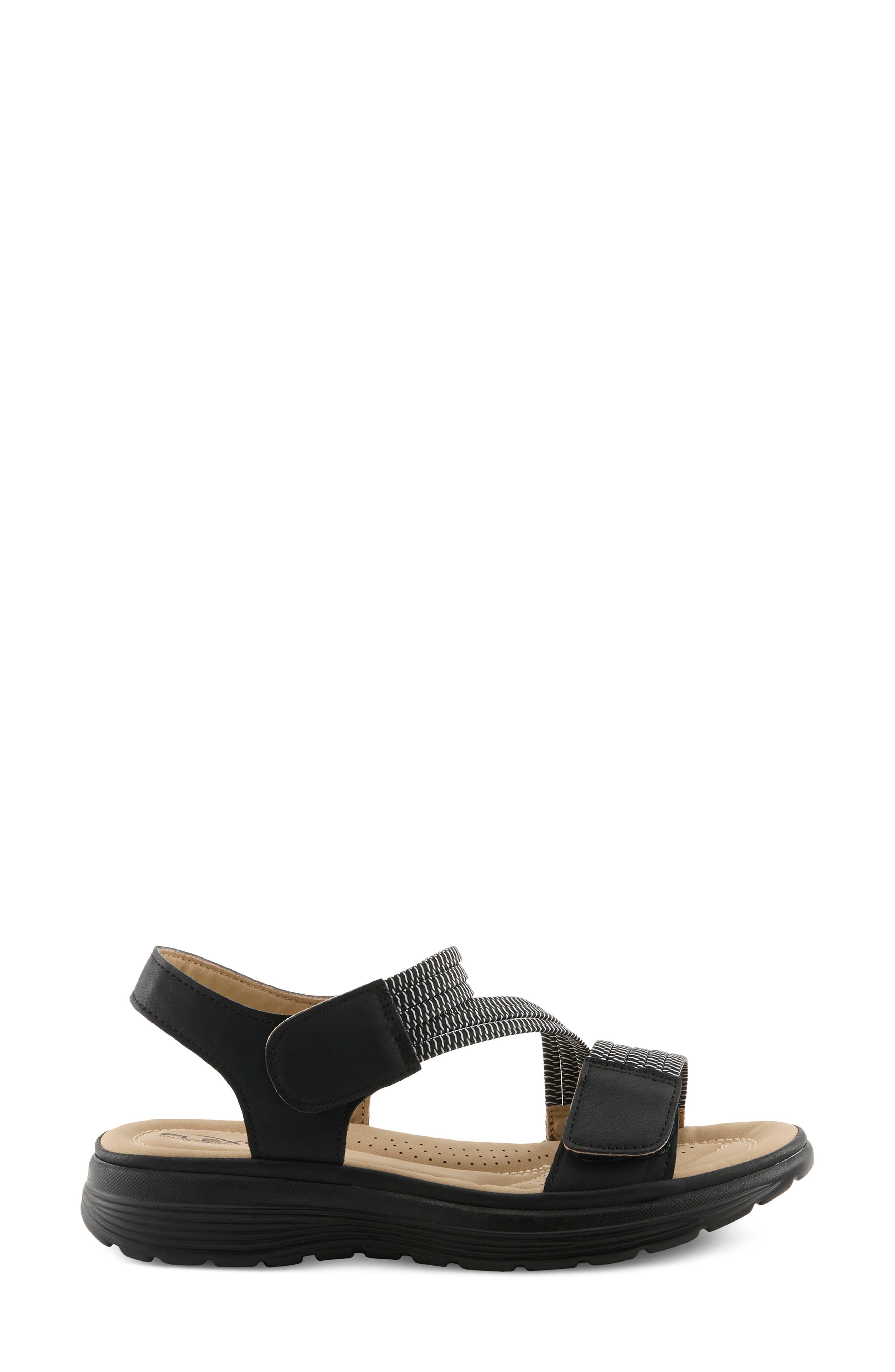 Flexus by Spring Step Abie Platform Sandal, Alternate, color, Black