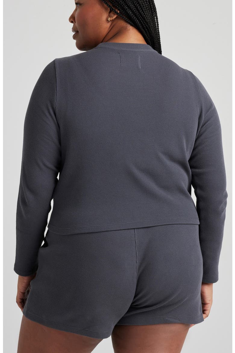 Organic Cotton Long Sleeve Crew, Alternate, color, Charcoal