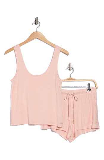Danskin Knit Short Pajamas In Orange