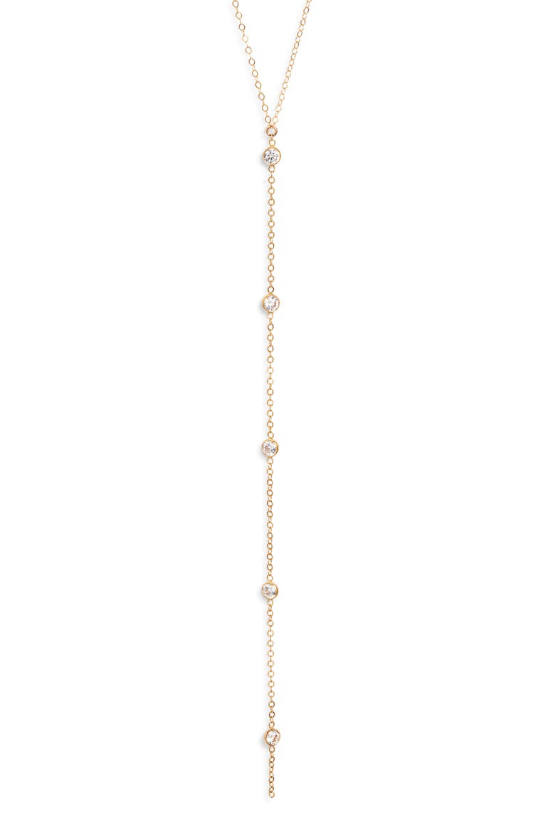 Faye Y Necklace, Main, color, GOLD