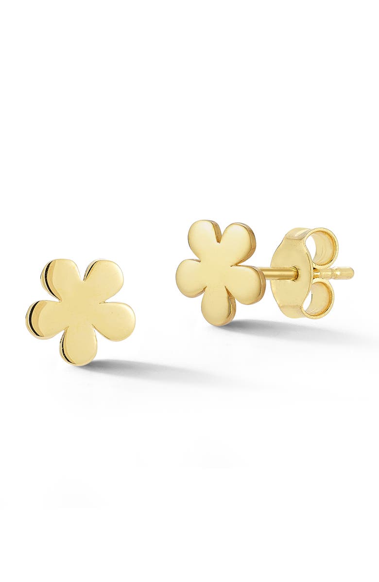 Ember Fine Jewelry Flower Stud Earrings, Main, color, Gold