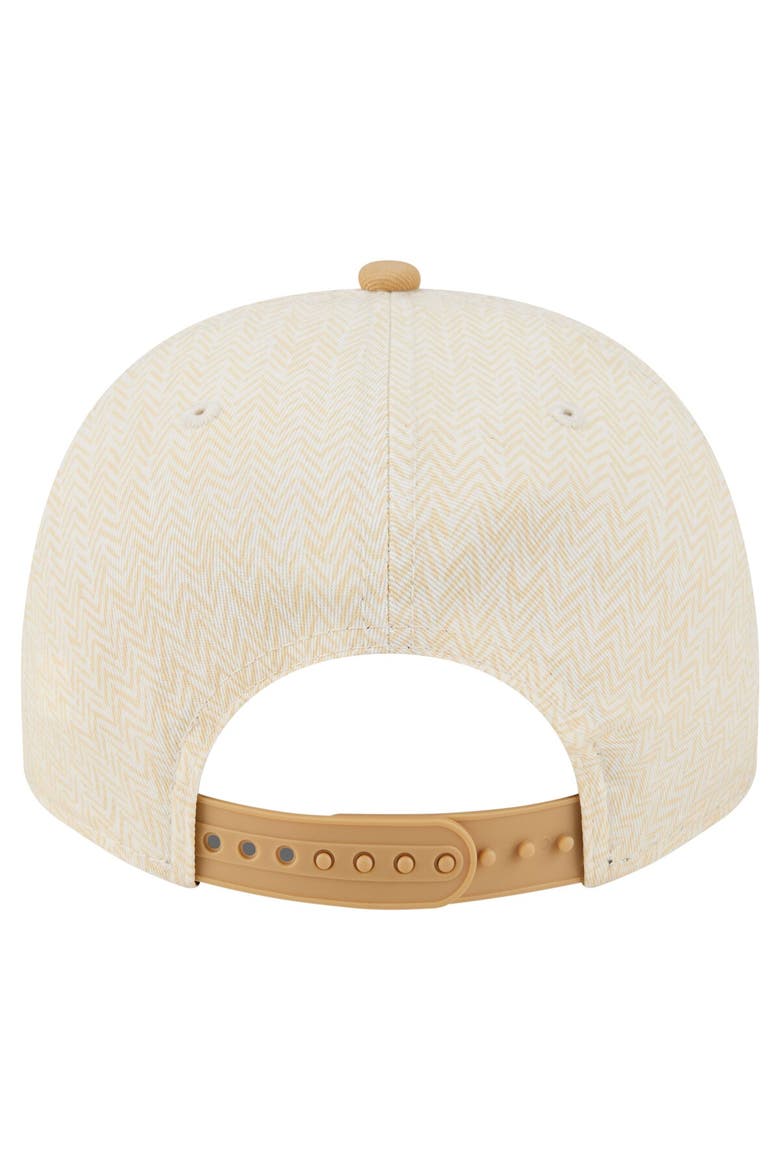 Men's New Era  Cream Baltimore Ravens Herringbone 9FIFTY A-Frame Snapback Hat, Alternate, color, Cream