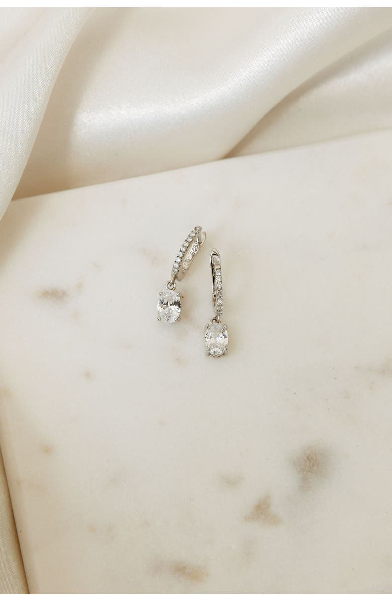 Untamed Petals Duchess Crystal Drop Earrings, Alternate, color, Silver