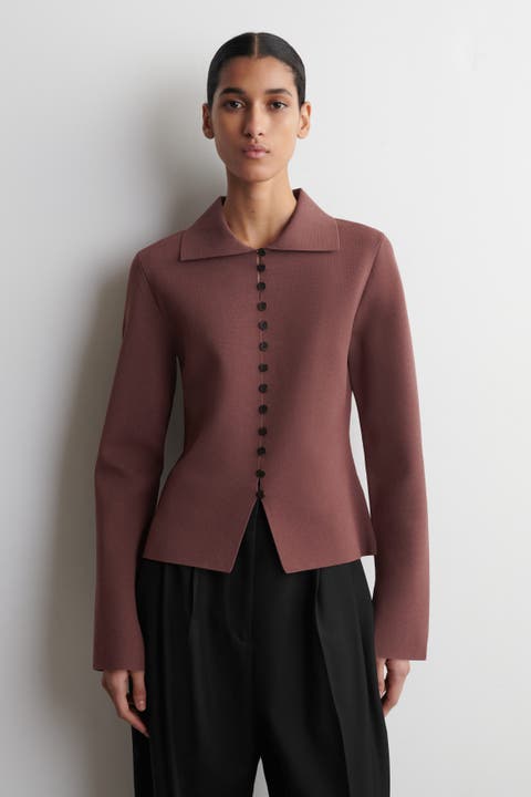 Waisted Milano-Knit Cardigan