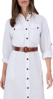 Cole Haan Covered Buckle Suede Belt
