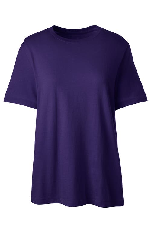 Lands' End School Uniform  Short Sleeve Feminine Fit Essential T-shirt In Deep Purple