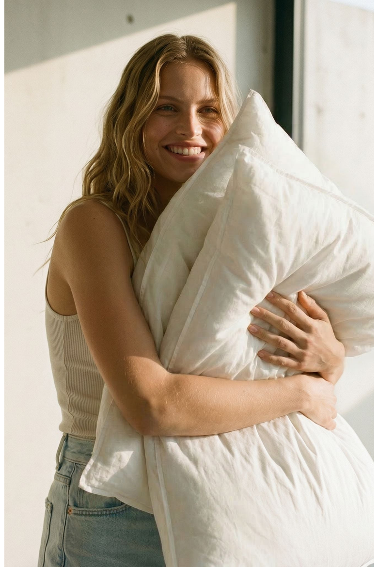 Down Pillow, Alternate, color, White