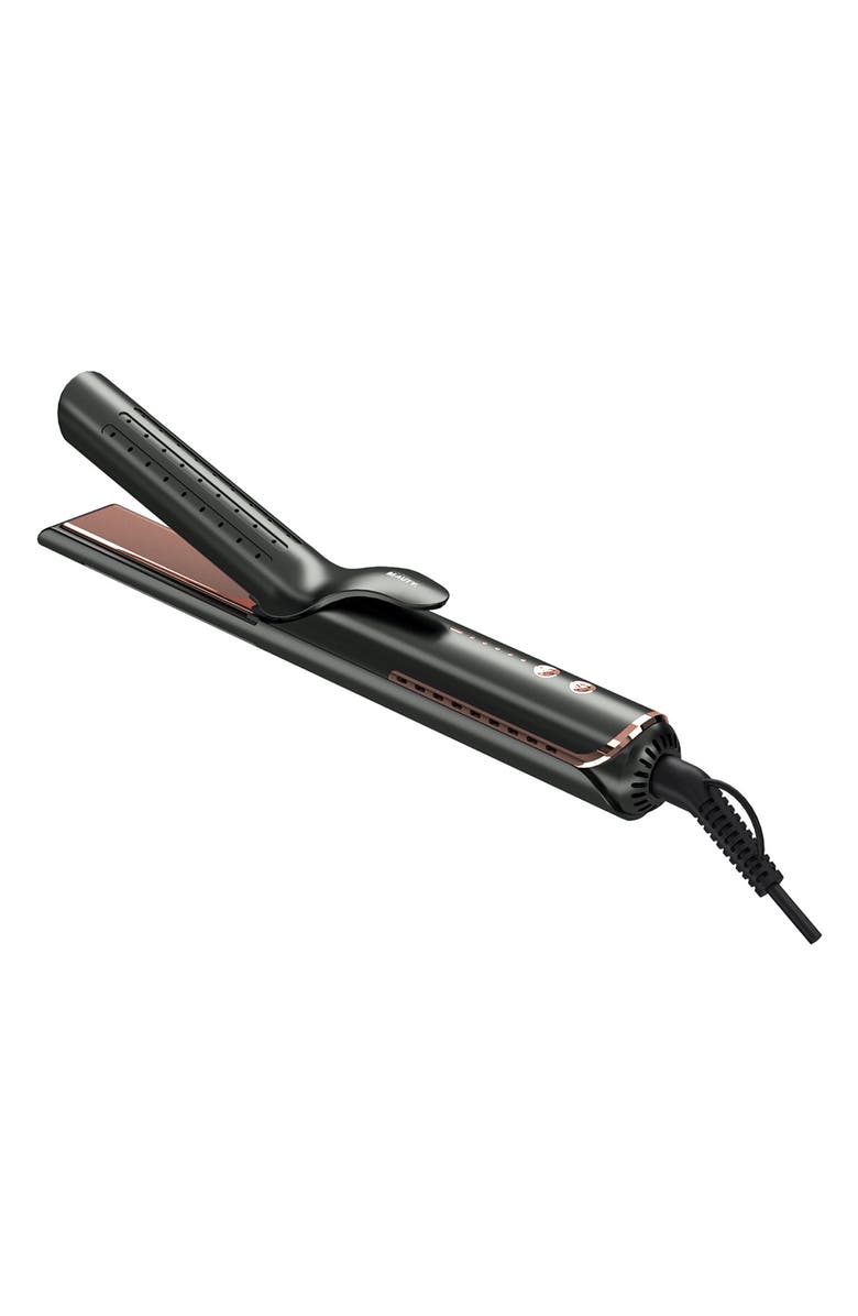 CORTEX BEAUTY AirGlider 2-in-1 Flat Iron Curler, Alternate, color, Black/ Rose Gold