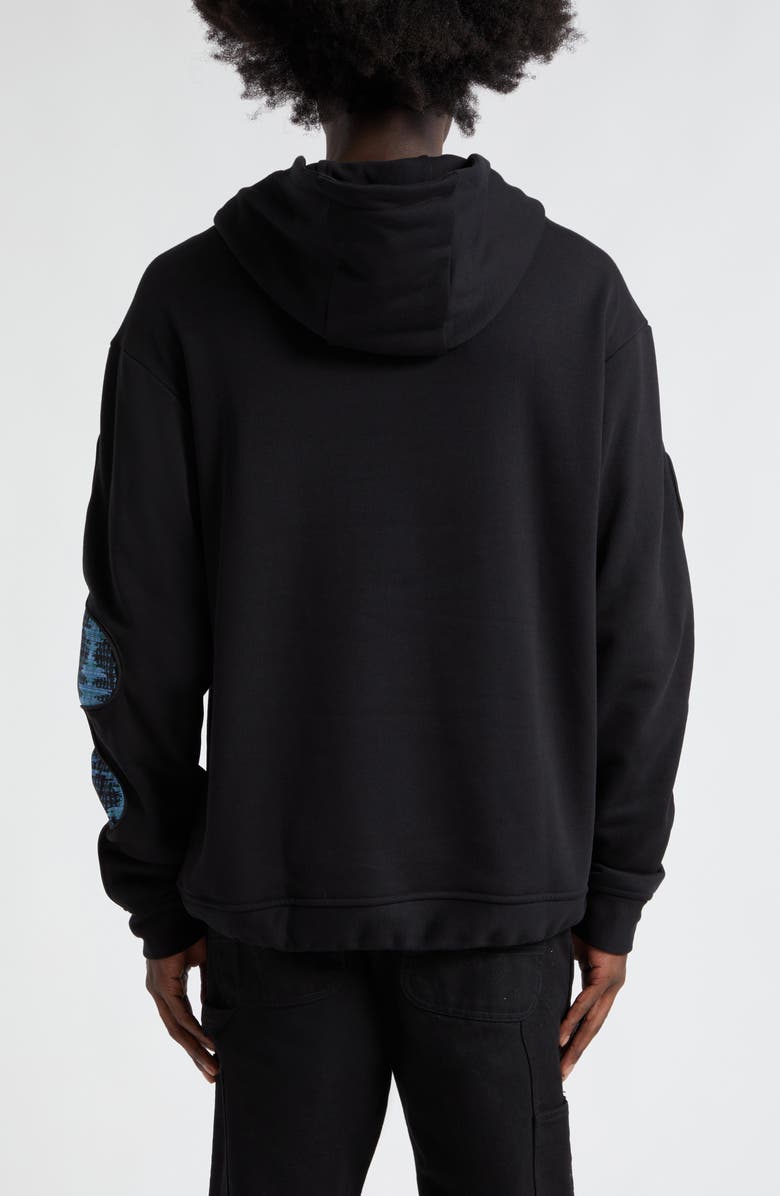 Ahluwalia 2C Wave Print Detail Cotton Blend Hoodie, Alternate, color, 